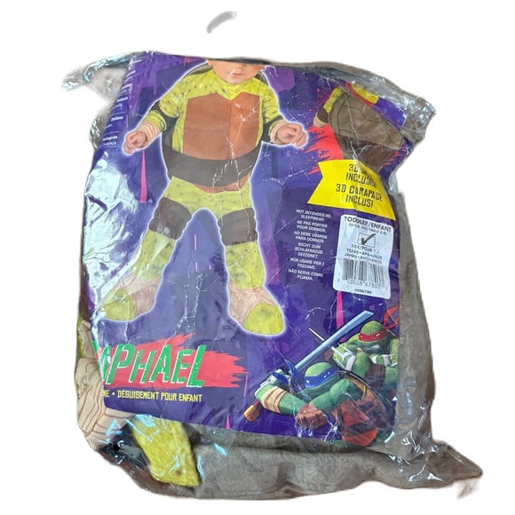 Teenage Mutant Ninja Turtles Raphael Costume Sz 2-4 Plush Shell Nickelodeon - Picture 1 of 6